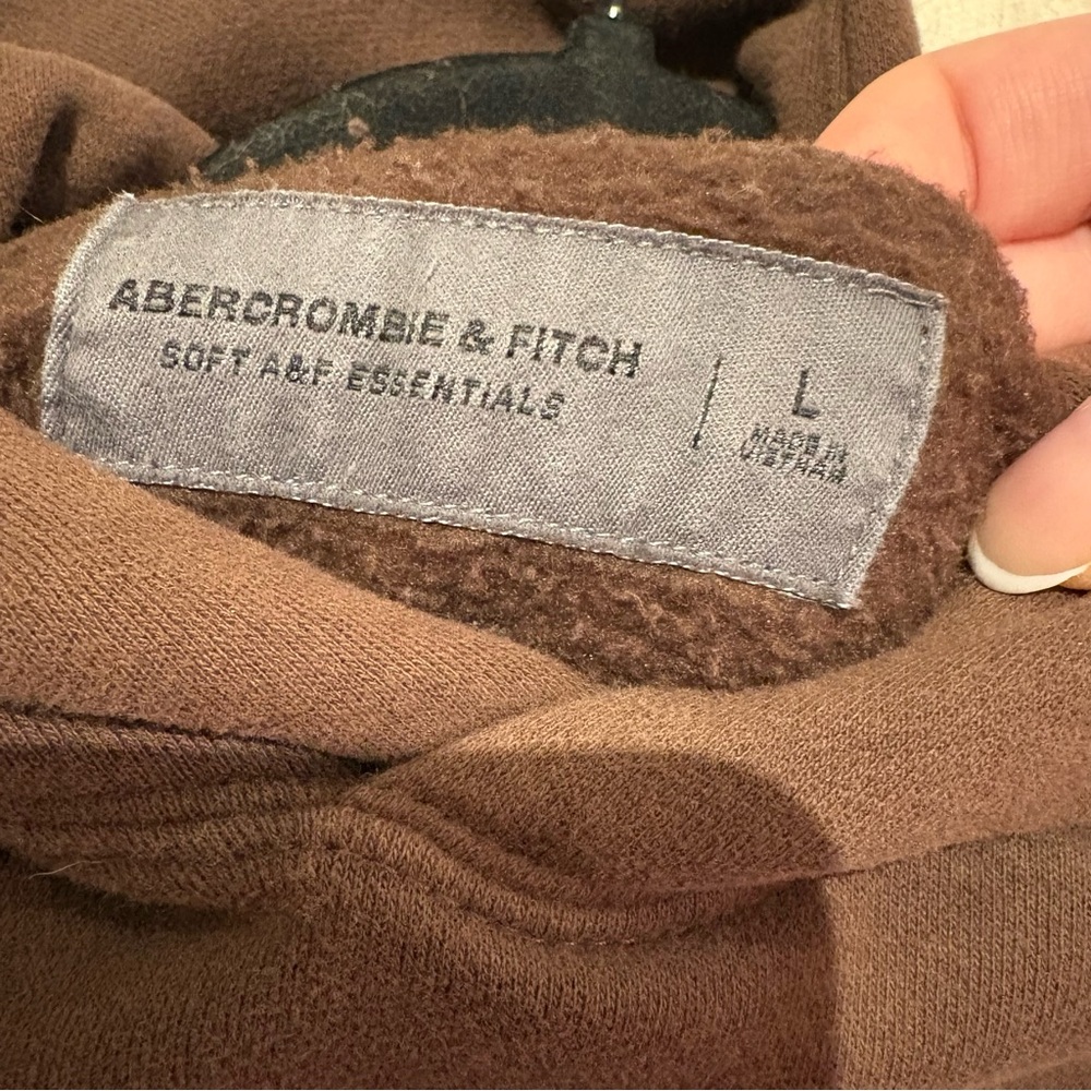 Abercrombie & Fitch Essential Popover Hoodie - Chocolate Brown - Picture 4 of 4